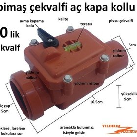 Resim Çekvalf Plastik 50 Lik Logar Çekvalf Pis Su Klapesi Klapa 50 Lik 