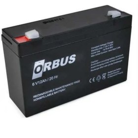 Resim Orbus 6 Volt 12 Amper Oyuncak Jeep Çocuk Arabası Aracı Arabası Oto Aküsü Pili Bataryası 6V12AH/20HR 