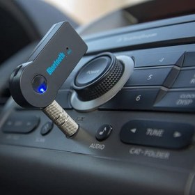 Resim Senkiila Araba için Bluetooth AUX Adaptörü, AUX 3.5mm ile Kablosuz Ses Alıcısı Taşınabilir Eller Serbest Araç Kitleri 