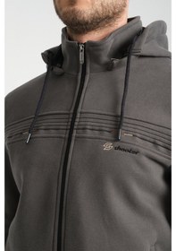 Resim Shooter Sportswear Shooter Kışlık Erkek Eşofman Takımı İçi Şardonlu Kapüşonlu Regular Kalıp Füme 