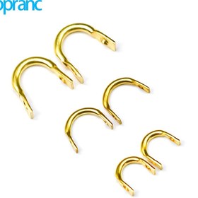 Resim Topranc Bakır U Şekilli Bağlantı Halkası Altın Renkli Kolay Döner Clevis DIY Spinner Rig Yapımı Balıkçılık Aksesuarları Dayanıklı Tackle 
