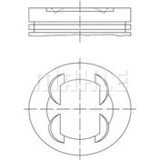 Resim MAHLE 0830102 Piston 86.40 Mm (+ 0.40) BMW E36 3.2 00- M3 Z3 3.2 95-01 S50b32 (6 Cyl) (WR858543) 