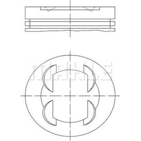 Resim MAHLE 0830102 Piston 86.40 Mm (+ 0.40) BMW E36 3.2 00- M3 Z3 3.2 95-01 S50b32 (6 Cyl) (WR858543) 