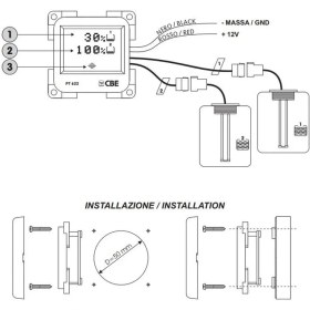 Resim Cbe PT722 2 Temiz Veya Kirli Su Tankı Seviye Göstergesi 