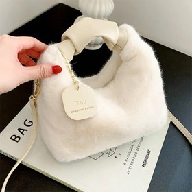 Resim Şık Kadın El Çantası, Moda Taklit Suni Kürk, Düz Renk, Fermuarlı Kapanış, Astarlı ve Boyalı Kenarlı, Ayarlanabilir Askılı, Elde Yıkama veya Profesyonel Kuru Temizleme, Çoklu Durumlar İçin 