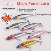 Resim 3/5/10g Mikro Kalem Yem - Yüksek Kaliteli Boyama Sonu, 3 Treble Hooks, Lazer-Reflektif, Bass, Trout, Catfish ve Daha Fazlası İçin İdeal - Tuzlu ve Tatlı Su Balıkçılığı İçin Çok Yönlü, Balıkçılık Yem|Reflektif Sonu|Dayanıklı Balıkçılık Ekipmanı, Balıkçılık Takımı 