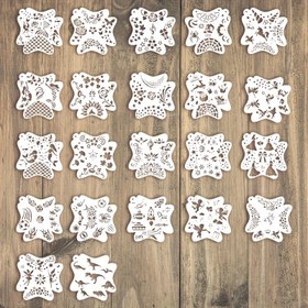 Resim 22 Adet DIY Yüz Boyama Şablonları, Makyaj ve Scrapbooking için Oymalı Grafiti Şablonları, Çok Amaçlı PET Sprey Boyama Kalıpları El Sanatları Malzemeleri 