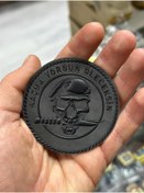 Resim KOMANDO PAZARI "Kaçma Yorgun Oleceksın" Yazılı 3D Lazer Kesim Arkası Cırtlı Patch 