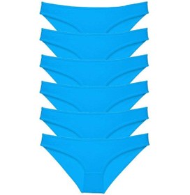 Resim 6 Adet Süper Eko Set Likralı Kadın Slip Külot Mavi Altın - Lacivert 