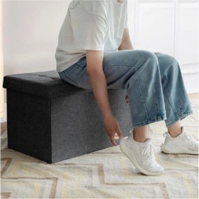 Resim Sandıklı Puf Bench / Çamaşır & Oyuncak Kutusu 35*70 cm 
