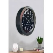 Resim Bahat Salon Ofis Duvar Saati Gri Metal Çerçeve 36 cm 