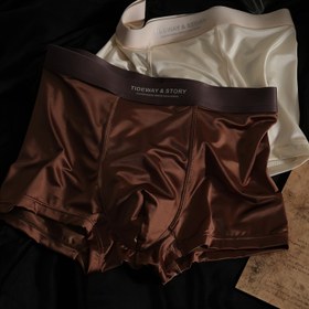 Resim 4 adet Lüks İpek Karışımı Boxer Şortu - Elastik Bel, Nefes Alabilen, Erkekler İçin Hızlı Kuruyan Kumaş, Yaz ve Spor Giyim İçin Mükemmel, Spor Giyim İç Çamaşırı | Zarif Bel | Pürüzsüz Dokulu 