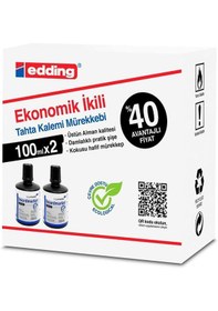 Resim Edding Legamaster Tahta Kalem Mürekkebi 100 ML 2'li Siyah 