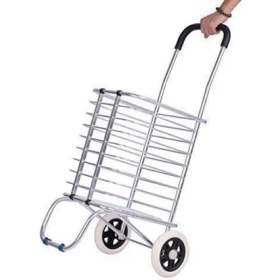 Resim Katlanabilir Taşınabilir Alışveriş ve Taşıma Arabası 