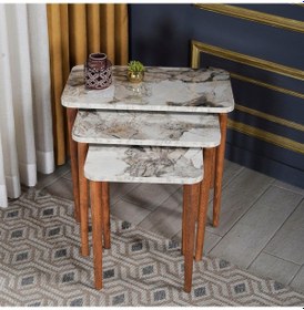 Resim Falez Mobilya Aksesuar Ahşap Torna Ayak Kr Zigon Sehpa 4 Renk Seçeneği 