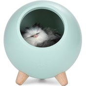 Resim Yifomall Kediler İçin Silikon-ahşap Ambiyans Lambası, 18650 Batarya, 5v Usb, Yeşil-pembe-beyaz Renk Seçeneği Diğer 
