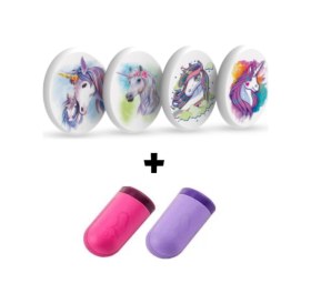 Resim Sg.21 Silka 4 Adet Unicorn Silgi Ve 2 Adet Prime 2 Kalemtraş Seti Kız Öğrenci 