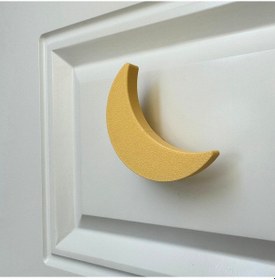 Resim Pomerol Sarı Ay Dolap Kulpu - Çocuk Odası, Mutfak Ve Banyo İçin Eğlenceli Ve Dayanıklı Mobilya Kulp 