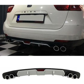 Resim Seat İbiza Stw Gri Difüzör 4 Krom Egzoz Görünümlü Difizör Arka Ek Body Kit 