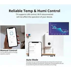 Resim Mena Rise THR320D 20A Akıllı ve Nem Izleme Anahtarı,,, Rj9 4P4C Arayüzü ile Uyumlu 