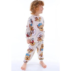 Resim 2'li Paw Petrol ve Ekskavatör Desenli Erkek Çocuk Pijama Takımı 