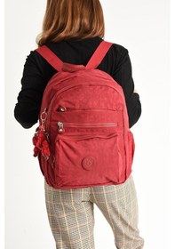 Resim Ultra Hafif Orta Boy Sırt Çantası Çok Cepli Unisex Kırmızı Model: 571-4b - Kırmızı 