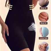 Resim 1 adet Kadın Yüksek Bel Karın Kontrol Şortu Çelik Destek ile - Dikişsiz, Kalça Kaldırma, Uyluk Kalınlaştırma, Düz Renk, Orta Destek, Spor Şekillendirici, Kalça Kaldırma Şortları 