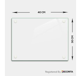 Resim Decorita Mikser Altı Cam Stand Tezgah Üstü Kullanım İçin 30 cm x 40 cm Güvenli ve Estetik 