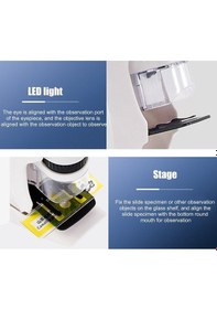 Resim 60x 120x Optik Mikroskop + 4 Lamelli + Mobil Telefon Tutacağı 