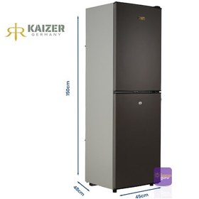Resim Kaizer Germany Çift Sistem 240 Buzdolabı Alttan Buzluk -antrasit 12 / 24 / 220 Volt 