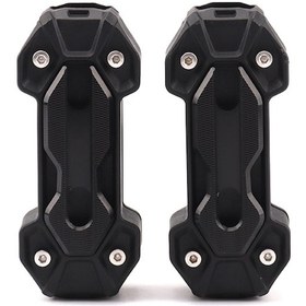Resim Skycity Motosiklet Çarpma Çubuğu Koruması 22-25mm, Abs+alüminyum, Yırtılmaya Dayanıklı, Sıcaklığa Dayanıklı, Siyah, Evrensel Uyumlu 