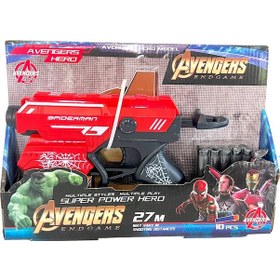 Resim Örümcek Adam Nörf Tabanca Oyuncak Spider Man Sünger Plastik Atan Nerf Silah 