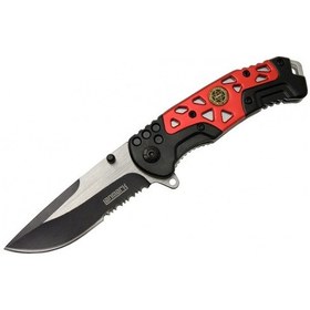 Resim Lanmark Mx10b Kırmızı Testereli Outdoor Çakı 21 Cm - Otomatik, Perçinli 