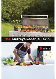 Resim ThermoPro TP07C Alarmlı, Aydınlatmalı ve Kablosuz 150m Menzilli Profesyonel Gıda Pişirme Termometre 
