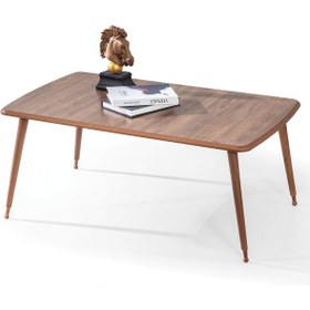 Resim 60X100 Cm Ahşap Lüx Ayaklı Orta Sehpa Ceviz A9 
