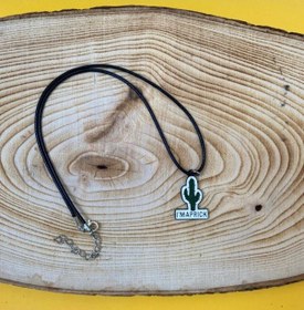 Resim Kaktüs I'm Maprick Kolye Unisex Suni Deri İpli Kolye PYTKKOLYE191 Altın 