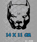 Resim 61 AVM Pitbull - Sticker Folyo Kesim | Siyah | 14 X 11 Cm 