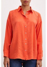 Resim Never More Basic Modal Gömlek Oranj Oranj 