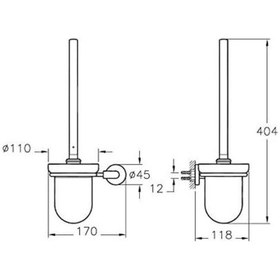 Resim Minimax A44790 Tuvalet Fırçalığı, Krom Açık Ahşap 
