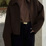 Resim Kadınlar İçin Şık Ceket - Zarif Yaka, Yapılı Omuzlar, Ofis ve Parti için Hafif Dış Giyim, İlkbahar/Sonbahar Geçişli Kaban - Modern Tasarım, Dayanıklı Yapı, Çok Amaçlı Katman Parçası, Çalışan Profesyoneller İçin Moda Dış Giysi 