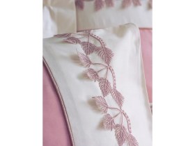 Resim MCM Group Cotton Box Brode Nakışlı Çift Kişilik Saten Nevresim Takımı Niobe Pembe 