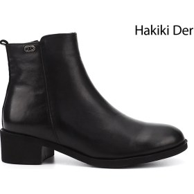 Resim Gönderi R Kadın Siyah Fermuarlı Kalın Topuklu Hakiki Deri Bot Gkzb13453442 Siyah 