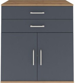Resim Hyperion Şifonyer Tek Raflı 2 Çekmeceli 2 Kapaklı 88x44x106 Çam-antrasit Atlas Çam 