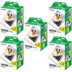 Resim Fujifilm Instax Mini 20'li Film 5'li Set 100 Poz 