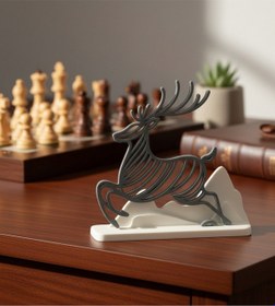 Resim Zarif Geyik Dağ Formunda 3d Baskı Dekoratif Heykel - 16 Cm 