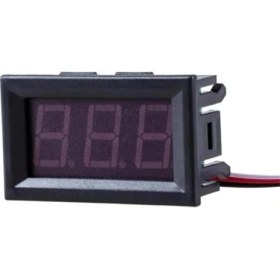 Resim 0.56 inç 0-30V 3 Kablolu DC Kırmızı Voltmetre 