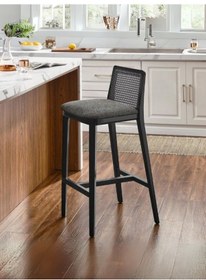 Resim Martha Hazeranlı Bar Sandalyesi Siyah 