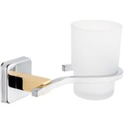 Resim Monavit Ivory Banyo Ayna Önü Altın Pirinç Cam Diş Fırçalık A10303 Sarı 