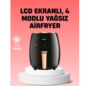 Resim 2400W Güçlü Airfryer 6l Yağsız Sağlıklı Pişirici LCD Dokunmatik 
