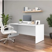 Resim aden home senin evin senin dünyan Beyaz Çalışma Masası, Ofis Büro Çalışma Masası, Ders Çalışma Masası 160x60cm 